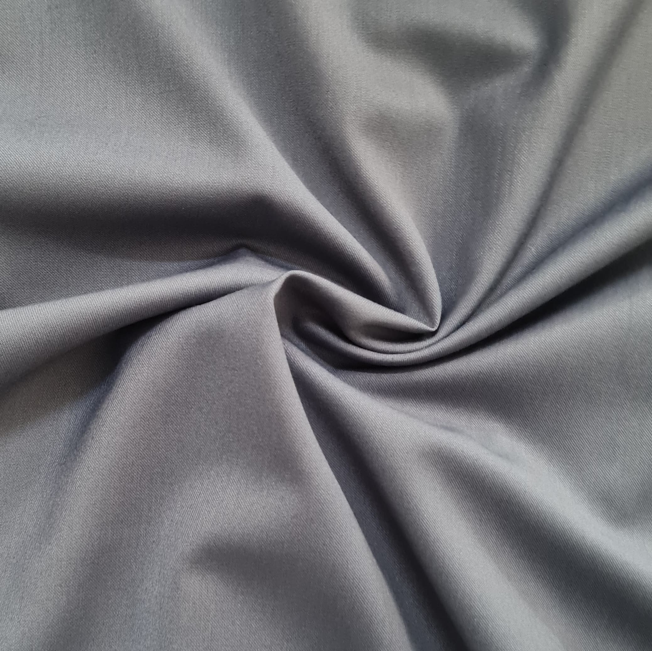 Steal Blue Solid Premium Zupi Suiting Fabric 17966