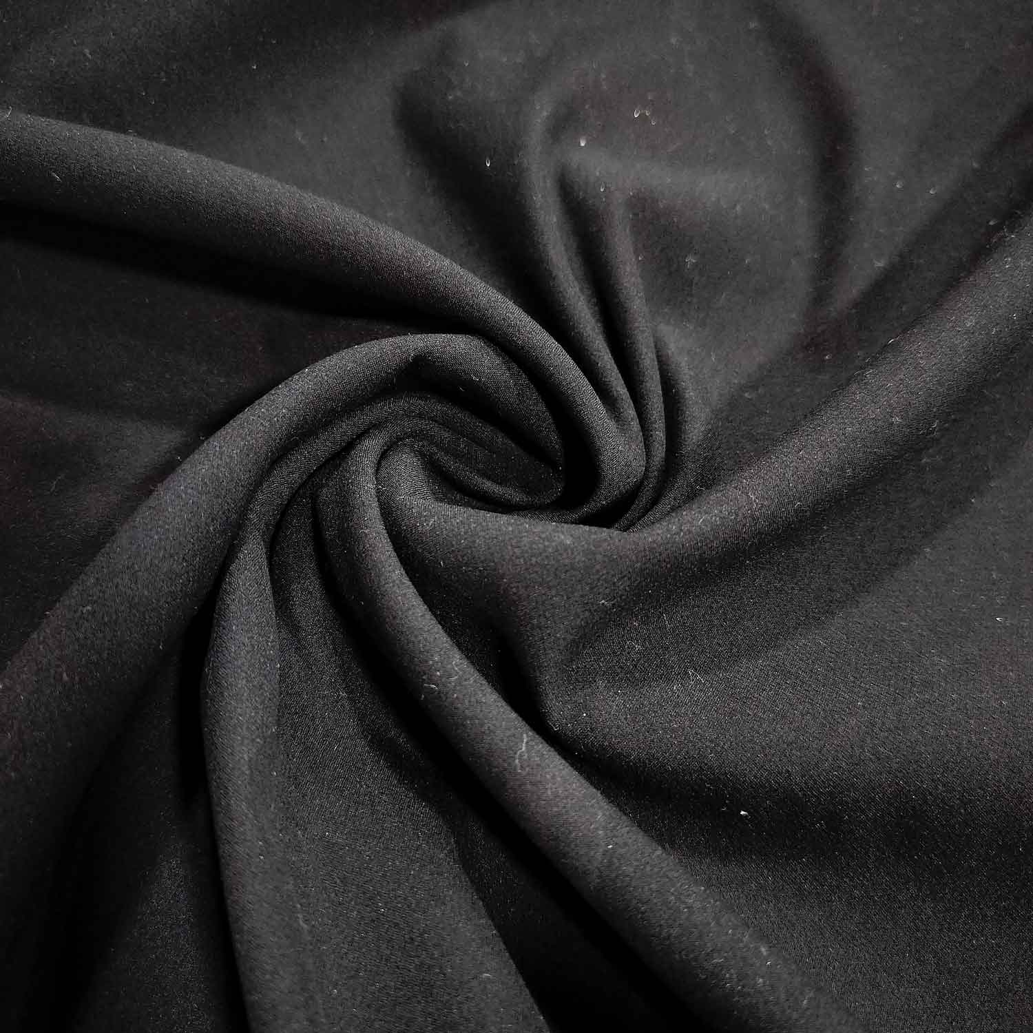 Black Solid Premium Zupi Suiting Fabric SX-17977