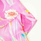 Pink Floral Print Bemberg Gaji Silk Fabric 02030 GT-18022