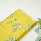 Mustard Floral Print Bemberg Gaji Silk Fabric 02030 GT-18025