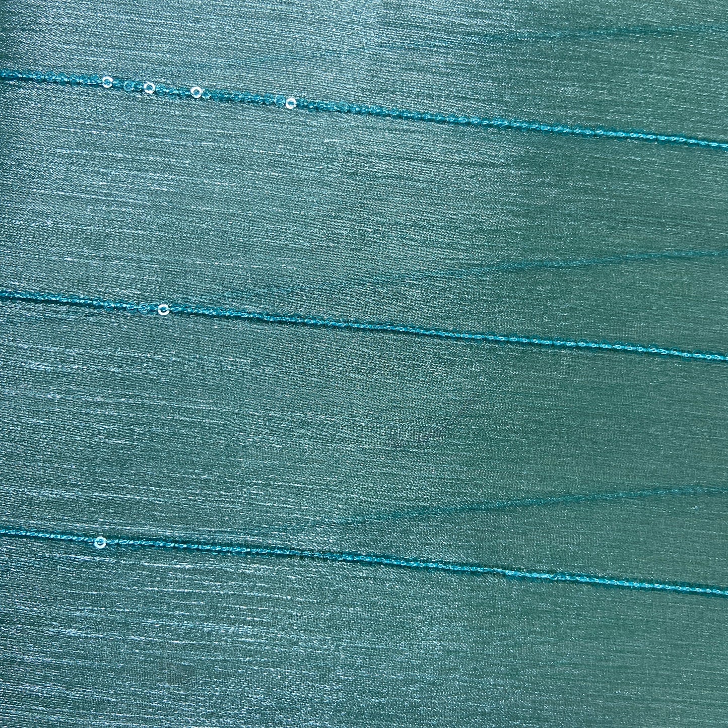 Sea Green Embroidery Chiffon Organza Fabric
