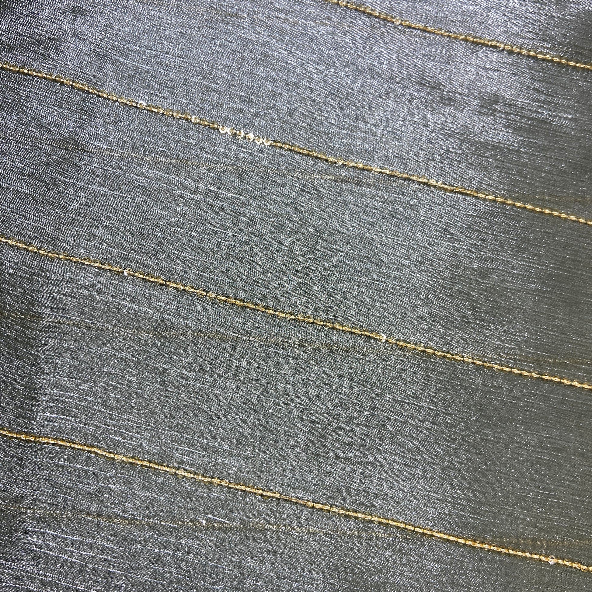 Olive Green Embroidery Chiffon Organza Fabric