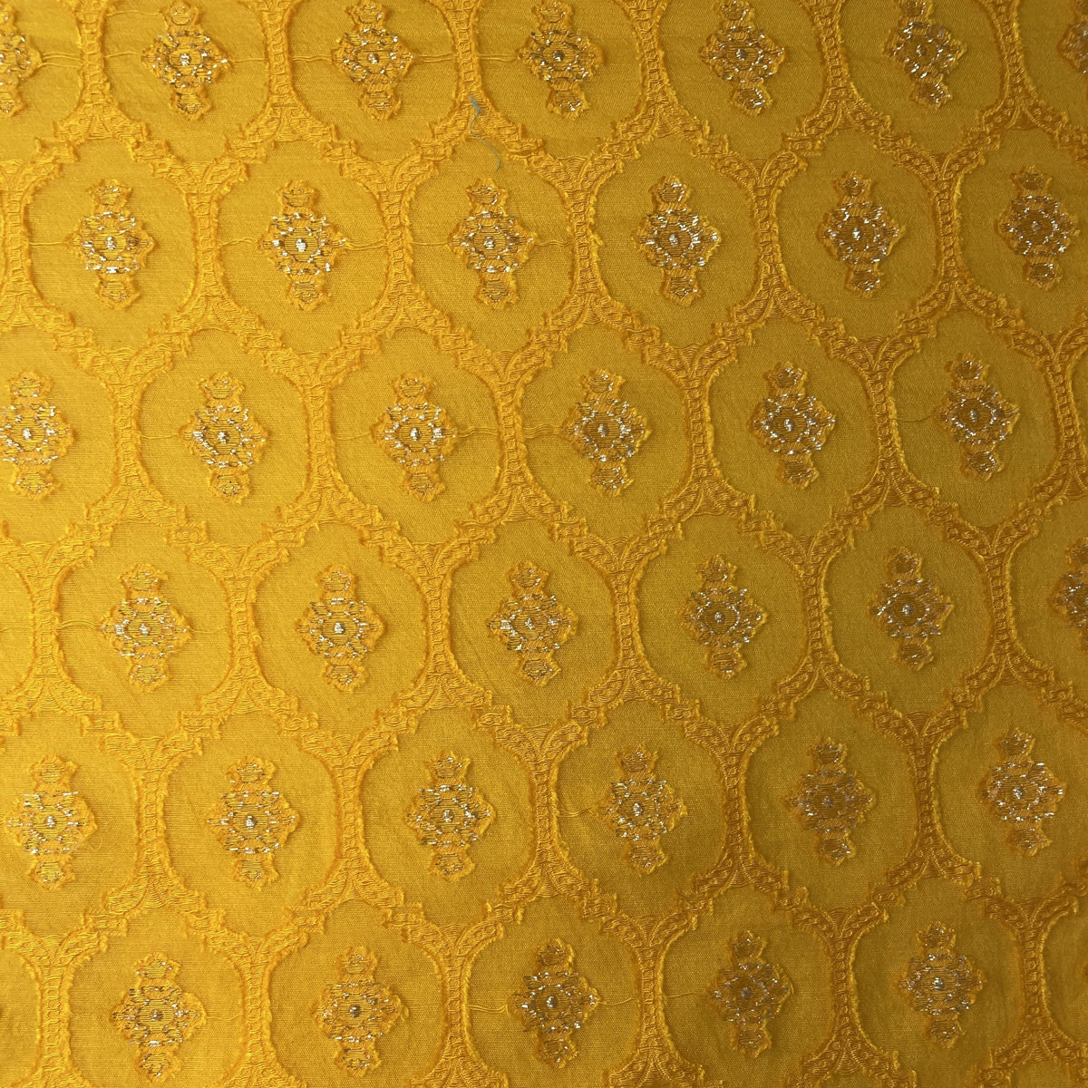Orange Traditional Jacquard Cotton Silk Patola Dyeable 18063