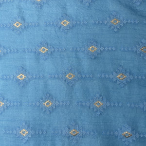 Sky Blue Zari Buti Jacquard Cotton Silk Patola Dyeable 18073