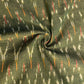 Green Ikkat Print Cotton Fabric 18114