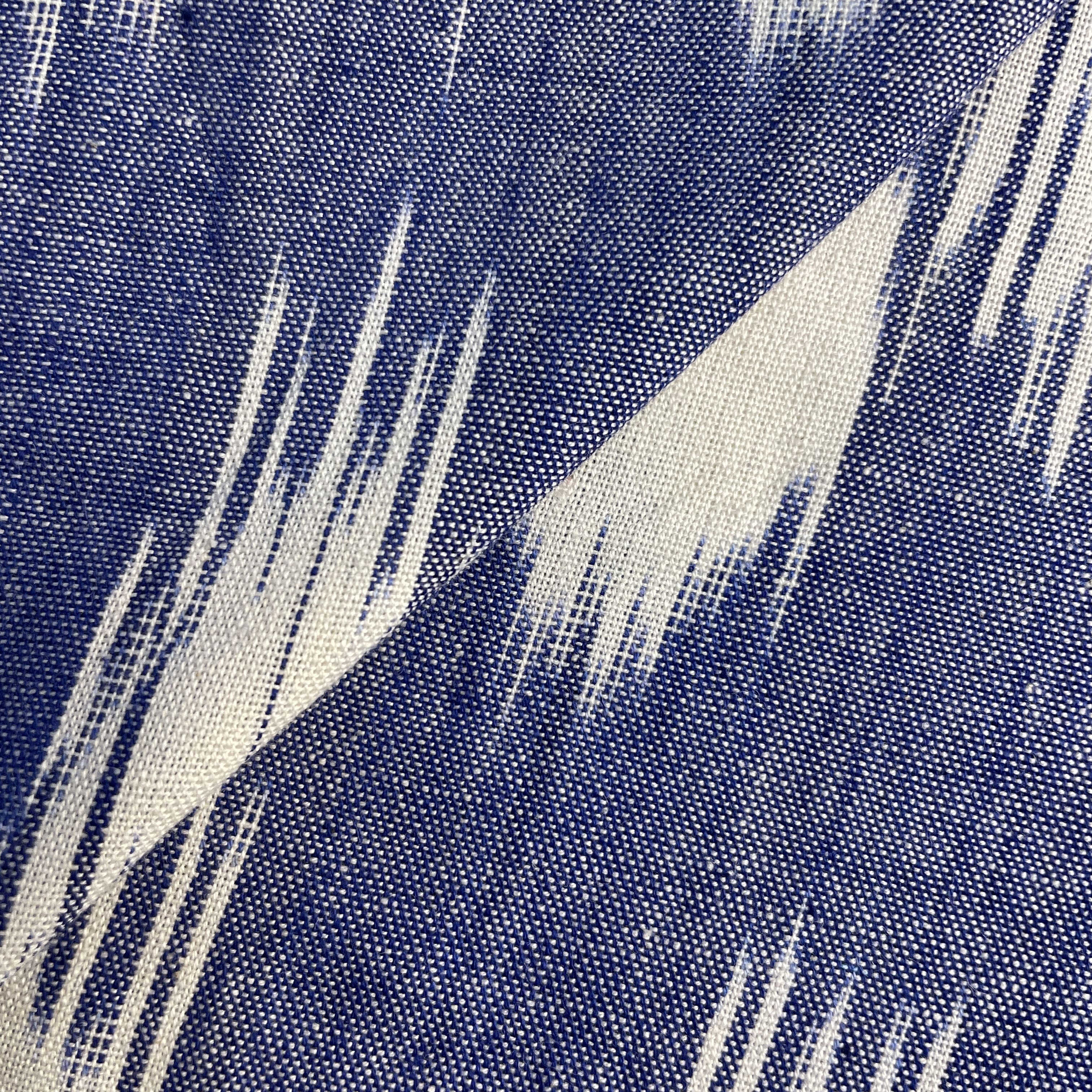 Blue Ikkat Print Cotton Fabric 18118