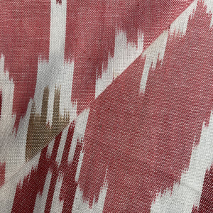 Carrot Red Ikkat Print Cotton Fabric 18123