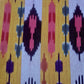 Yellow & Multicolor Ikkat Print Cotton Fabric 18134