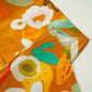 Orange Floral Print Crepe Fabric 1451 18136