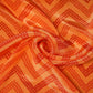 Orange Shevron Bandhani Print Crepe Fabric 18139