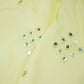 Yellow Mirror Embroidery Russian Silk Fabric SB-18370