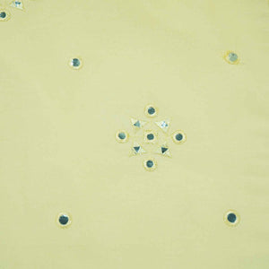 Yellow Mirror Embroidery Russian Silk Fabric SB-18370 - TradeUNO