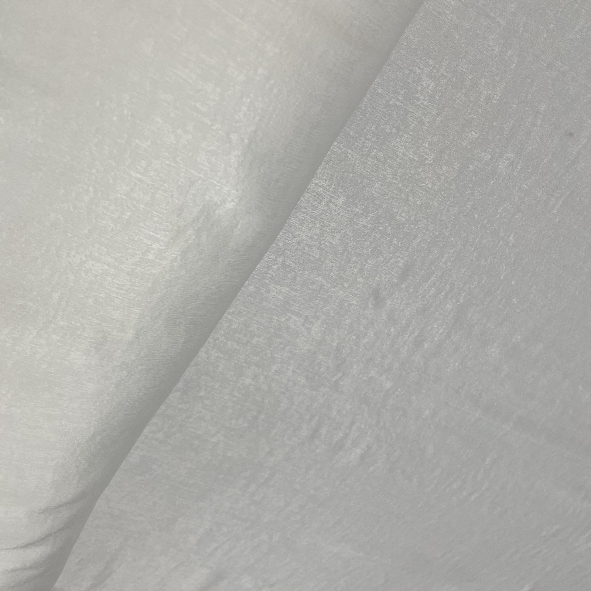 White Solid Chanderi Velvet Fabric 18417