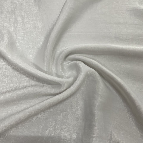 White Solid Chanderi Velvet Fabric 18417