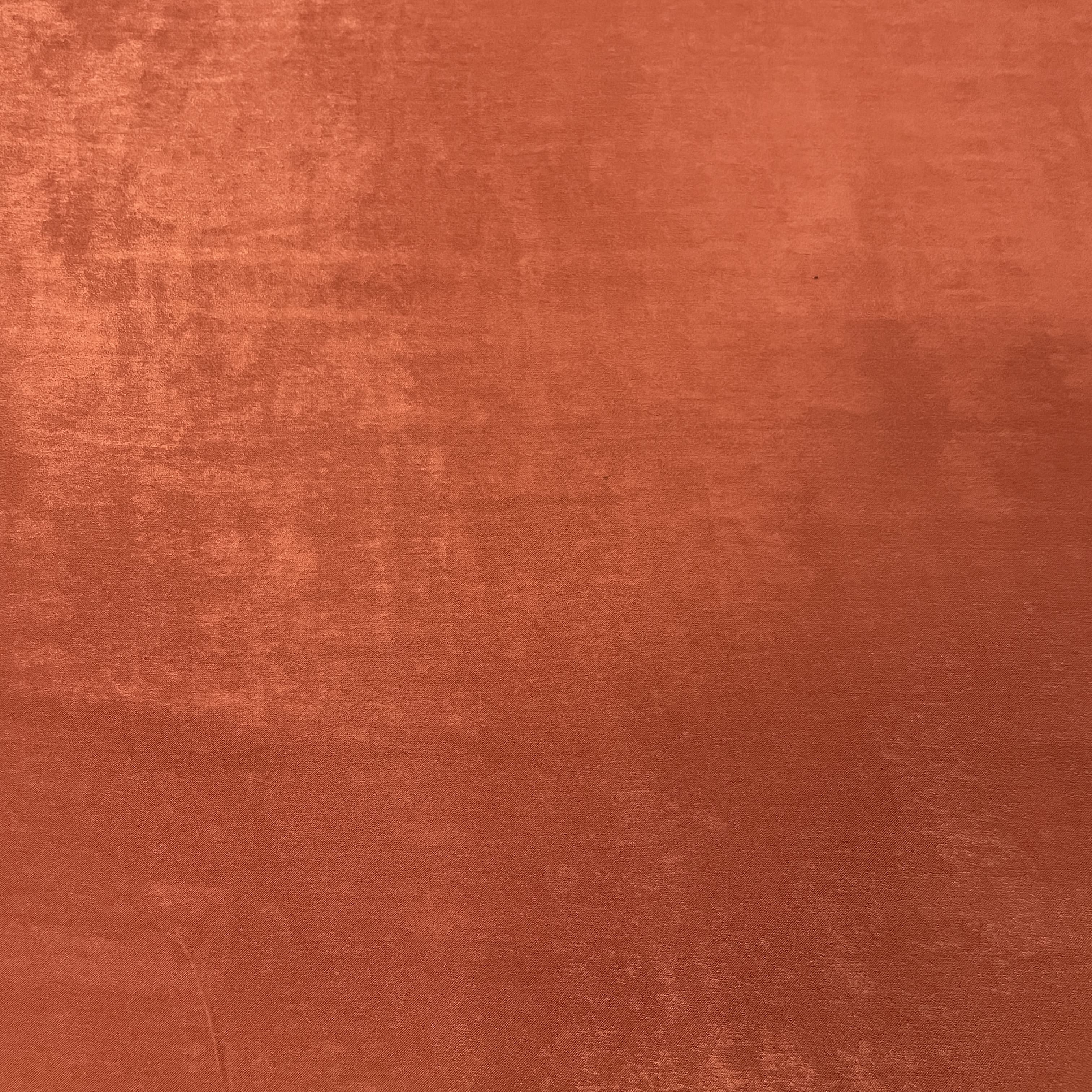 Brick Red Solid Chanderi Velvet Fabric 18426
