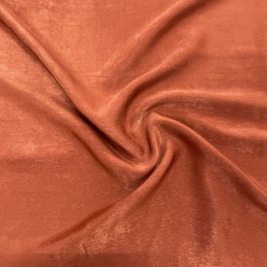 Brick Red Solid Chanderi Velvet Fabric 18426