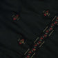 Black Sequins Thread Embroidery Russian Silk Fabric 5959 SB-18449