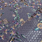 Purple Thread Embroidery Russian Silk Fabric 18451