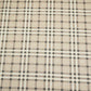 Light Brown Check Print Cotton Linen Fabric 09931 RS-18695