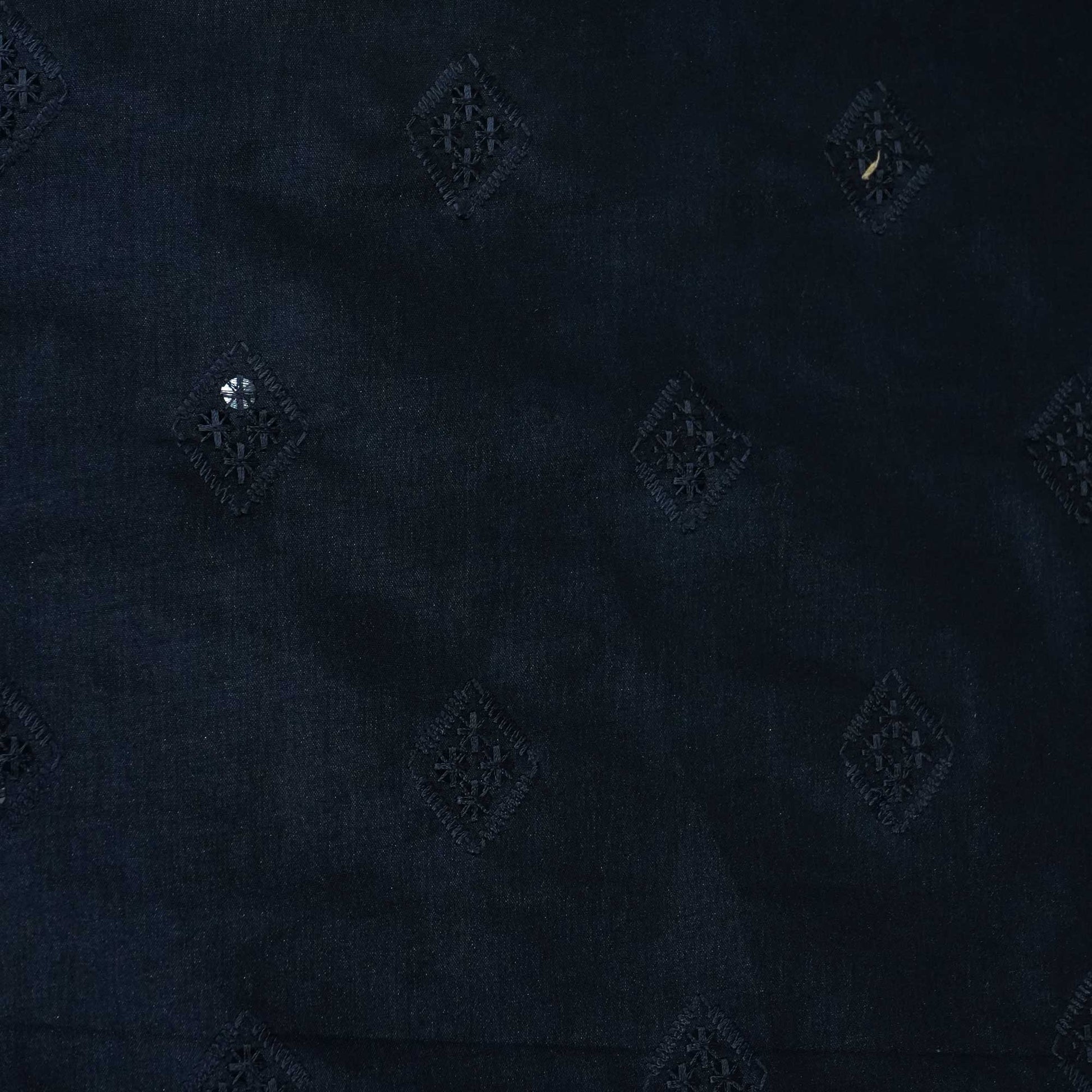 Blue Thread Sequins Embroidery Russian Silk Fabric 6469 SB-18704