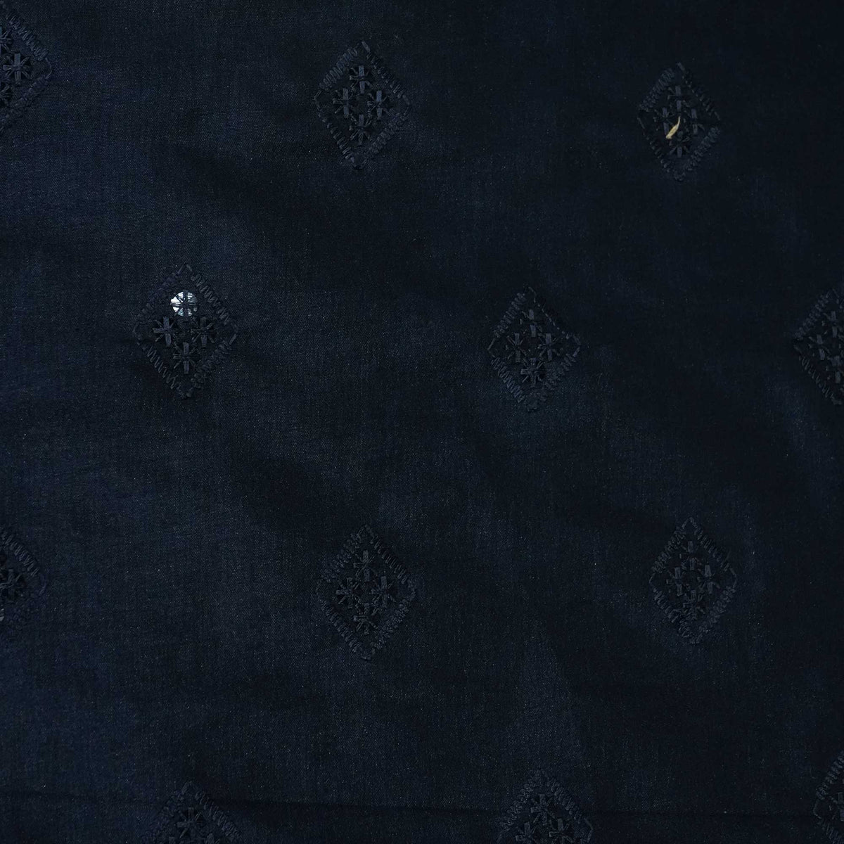 Blue Thread Sequins Embroidery Russian Silk Fabric 6469 SB-18704