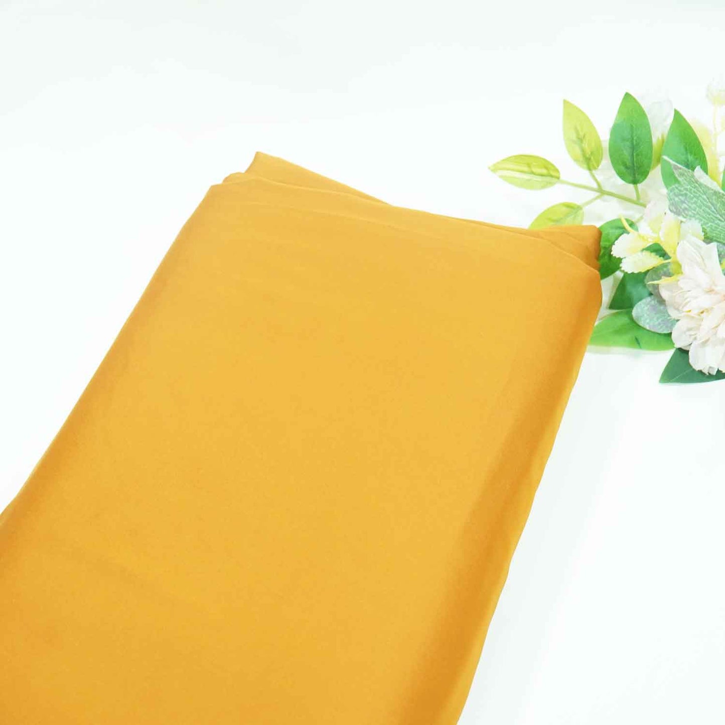 Mustard Solid Zara Satin Fabric AF-18714