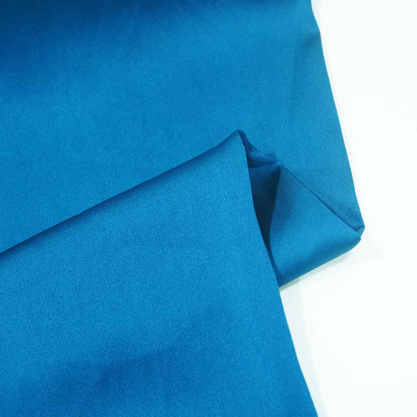 Teal Blue Solid Zara Satin Fabric AF-18722