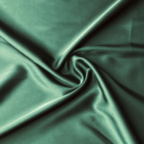 Dark Green Solid Zara Satin Fabric 18723