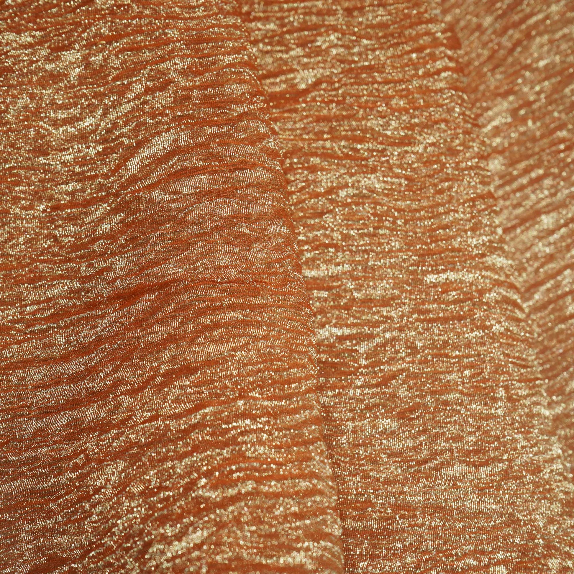 Dark Orange Solid Crushed Tissue Fabric 332 KR-18767