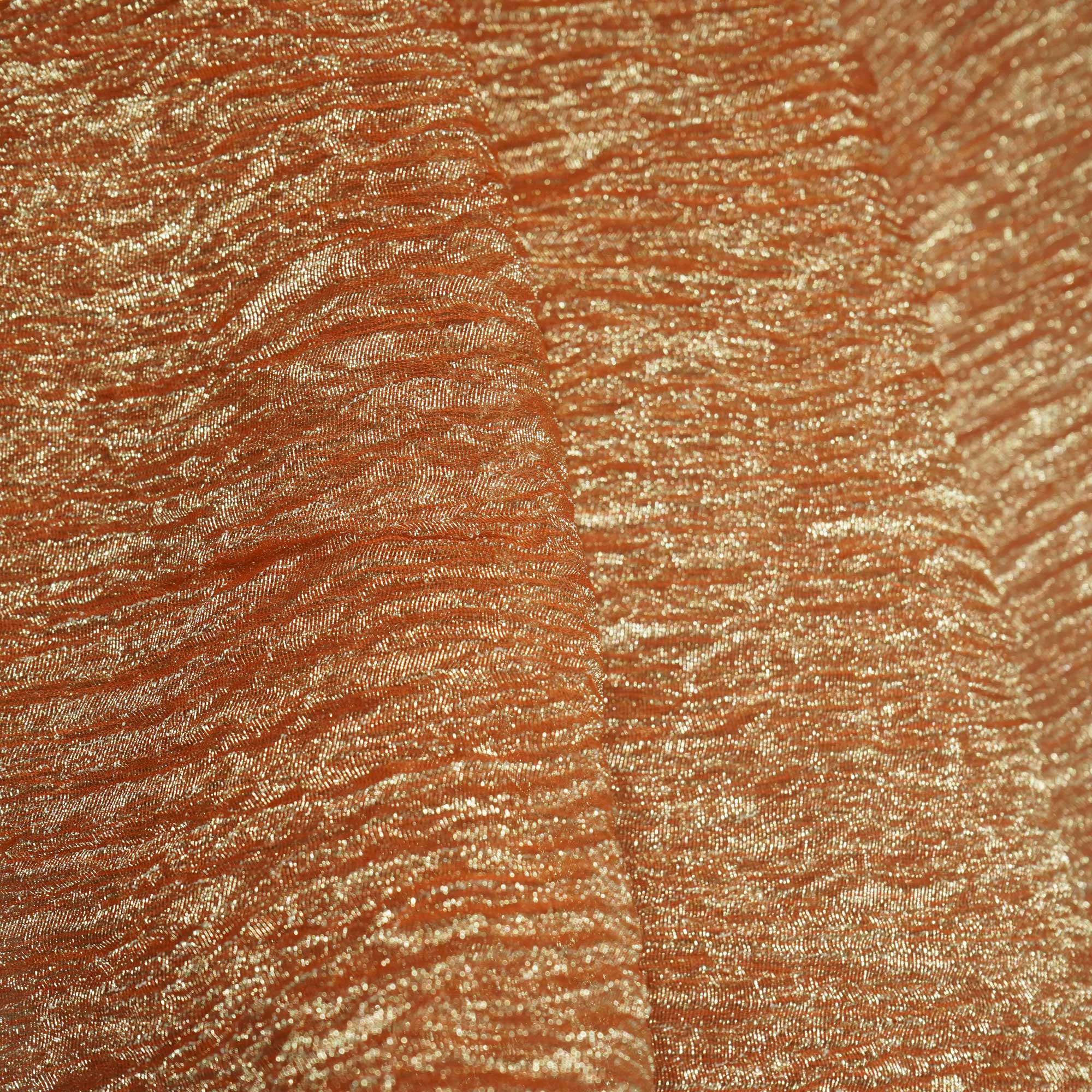 Dark Orange Solid Crushed Tissue Fabric 332 KR-18767