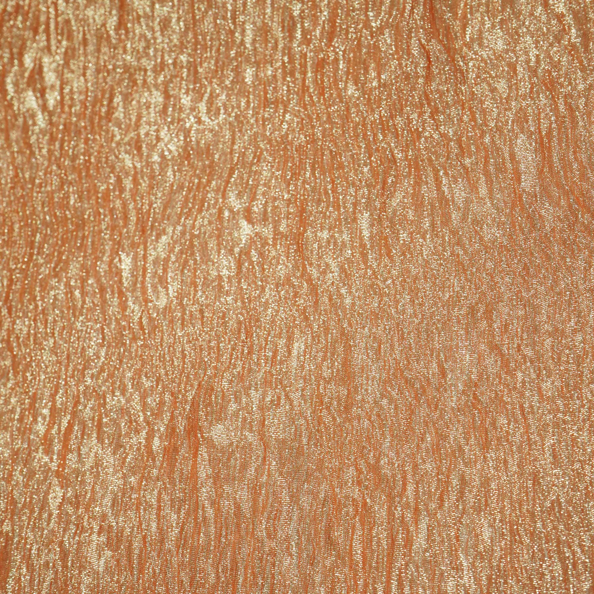Dark Orange Solid Crushed Tissue Fabric 332 KR-18767