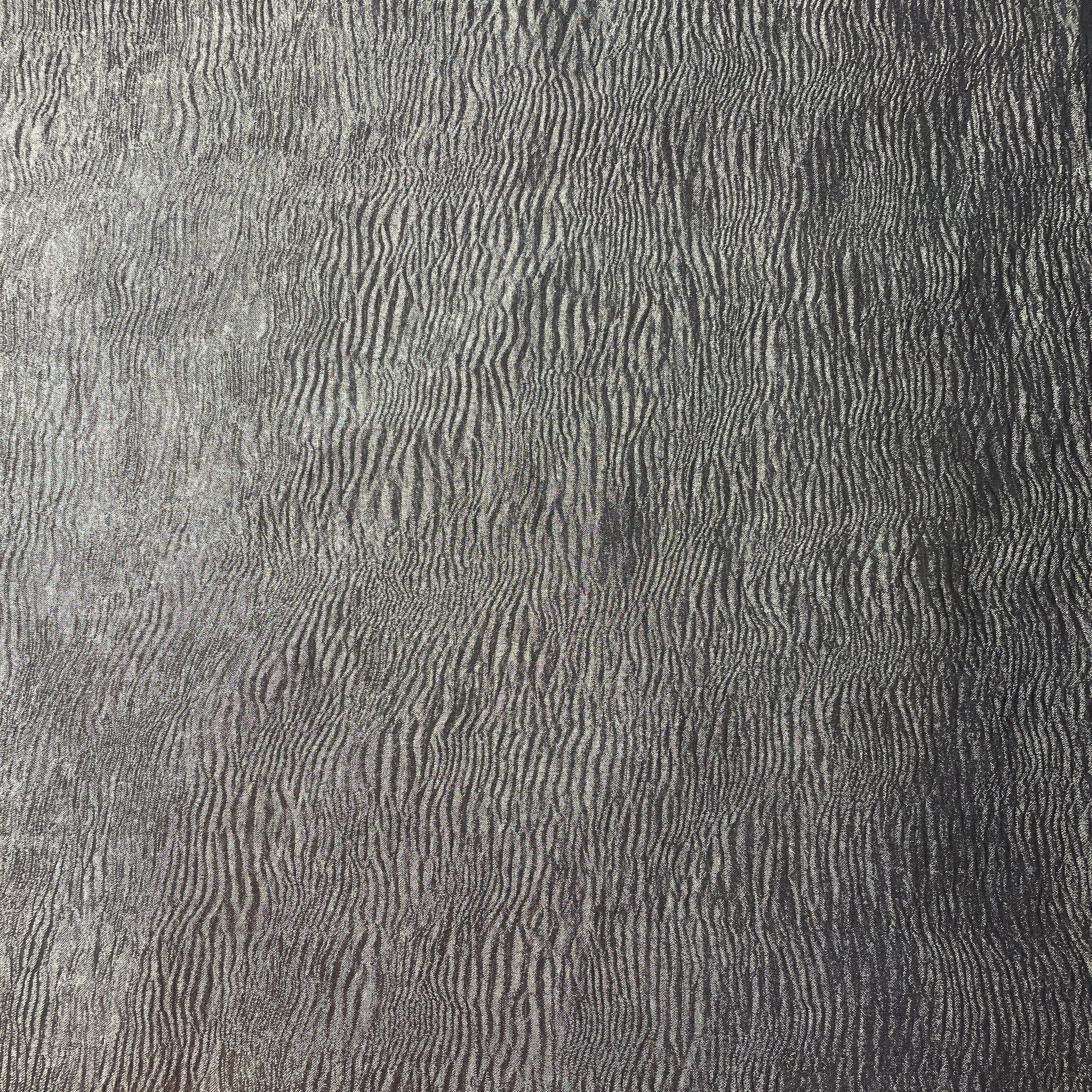 Dark Grey Solid Crushed Tissue Fabric 18769