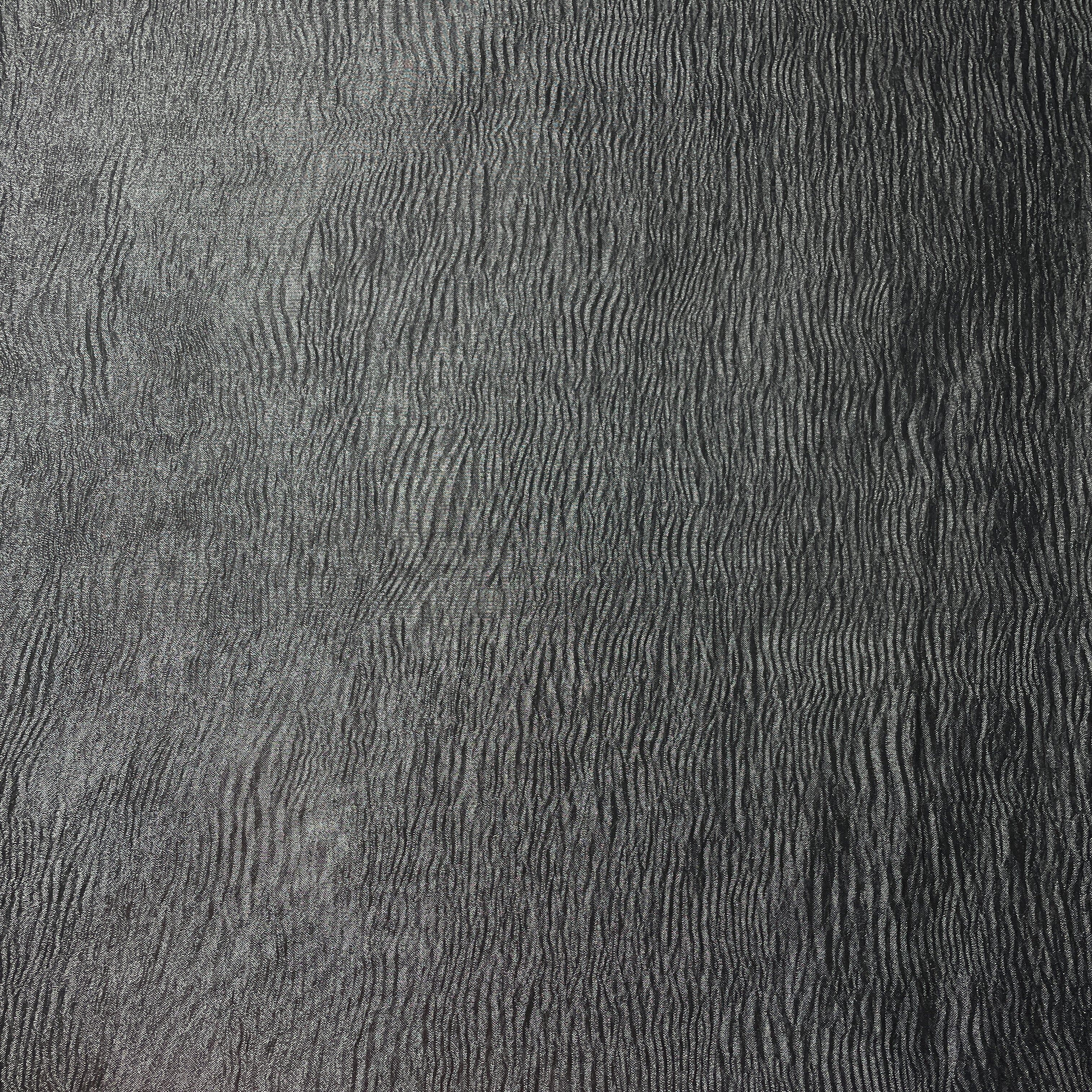 Grey Solid Crushed Tissue Fabric 18774