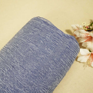 Royal Blue Solid Crushed Tissue Fabric 332 KR-18776