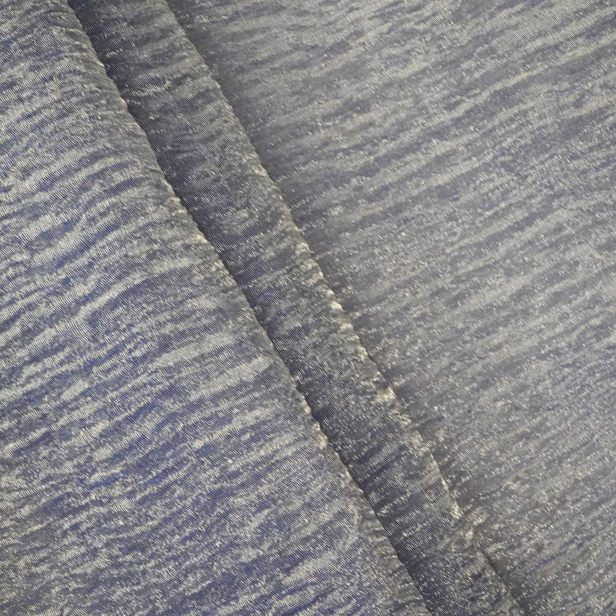 Royal Blue Solid Crushed Tissue Fabric 332 KR-18776