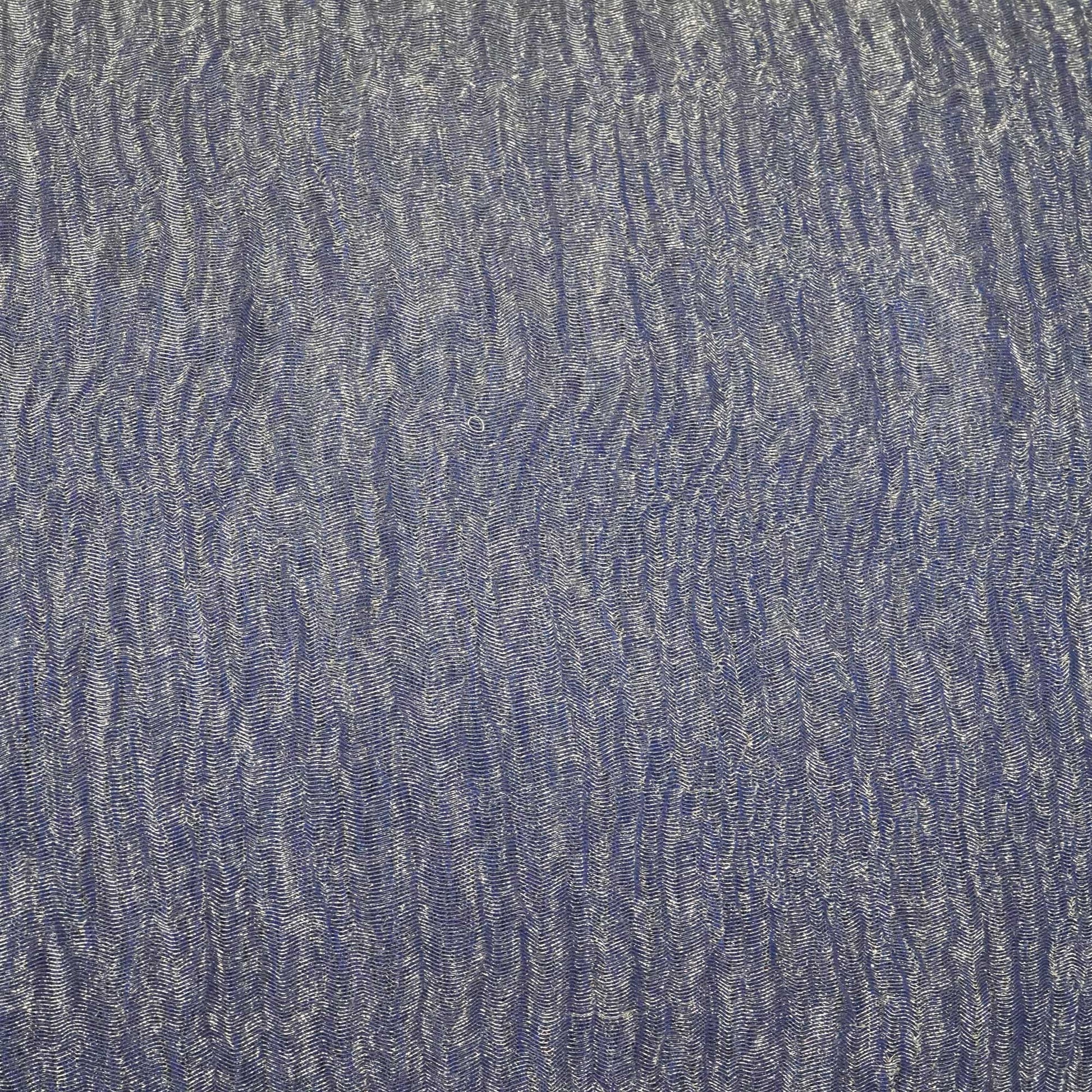 Royal Blue Solid Crushed Tissue Fabric 332 KR-18776