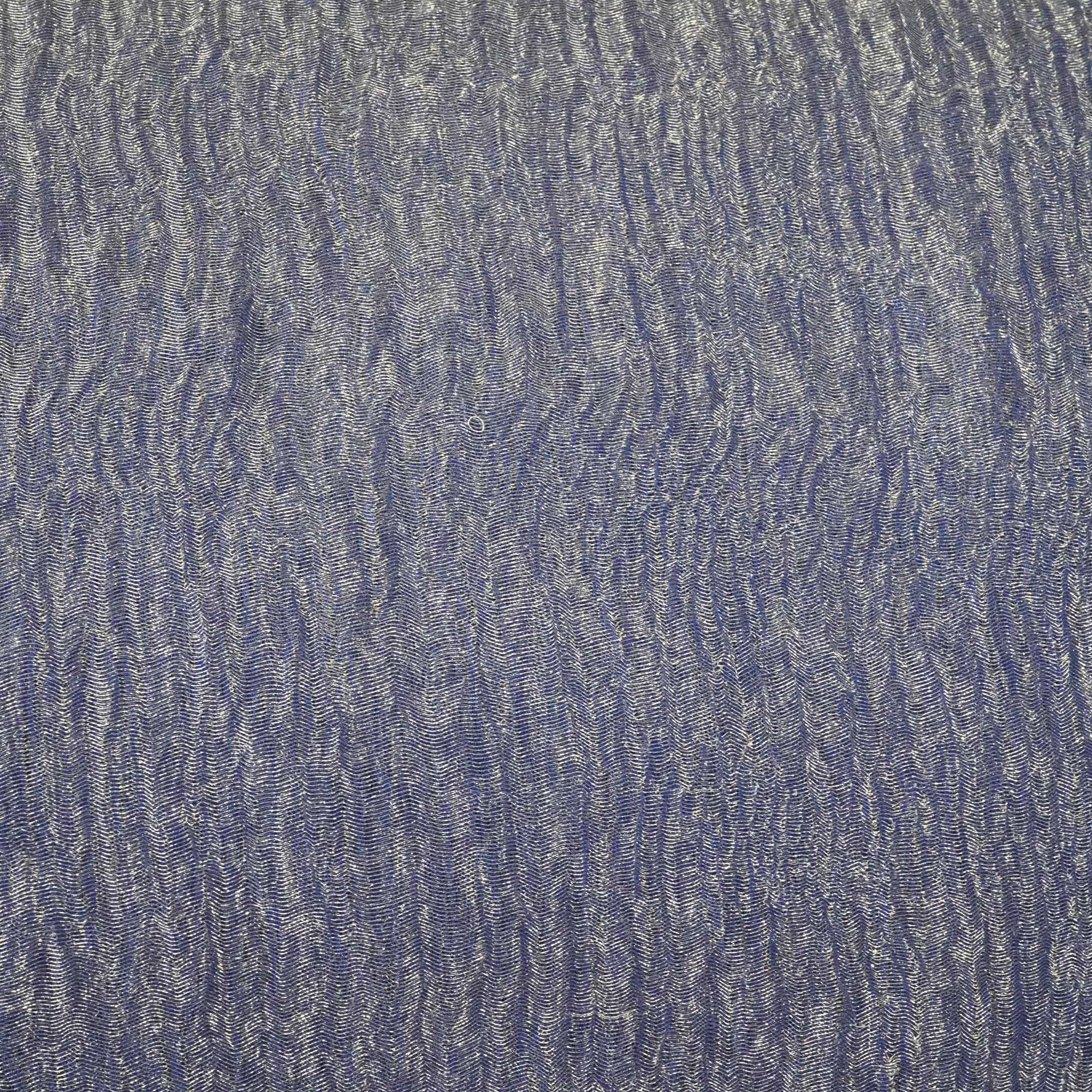 Royal Blue Solid Crushed Tissue Fabric 332 KR-18776