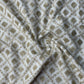White Dyeable Gold Sequiens Embroidery Georgette Fabric 18788