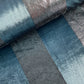 Blue Metalic Stripes Velvet Fabric
