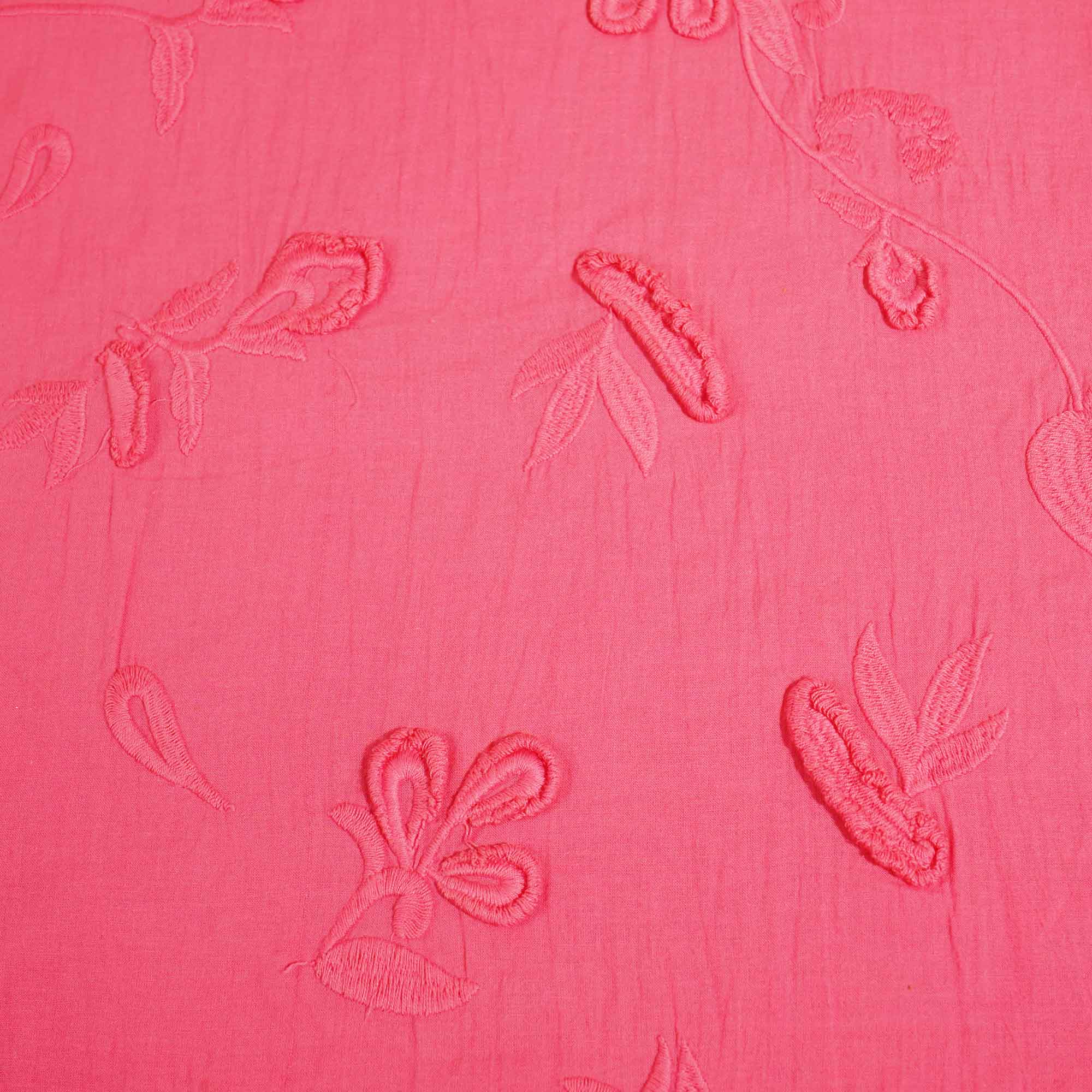 Pink Floral Cutdana Embroidery Tissue Fabric 02355 GT-18817