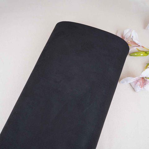 Black Solid Suede Fabric PDM-29192