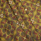 Yellow Hand Embroidery Pure Silk Fabric 309 KRE-19207