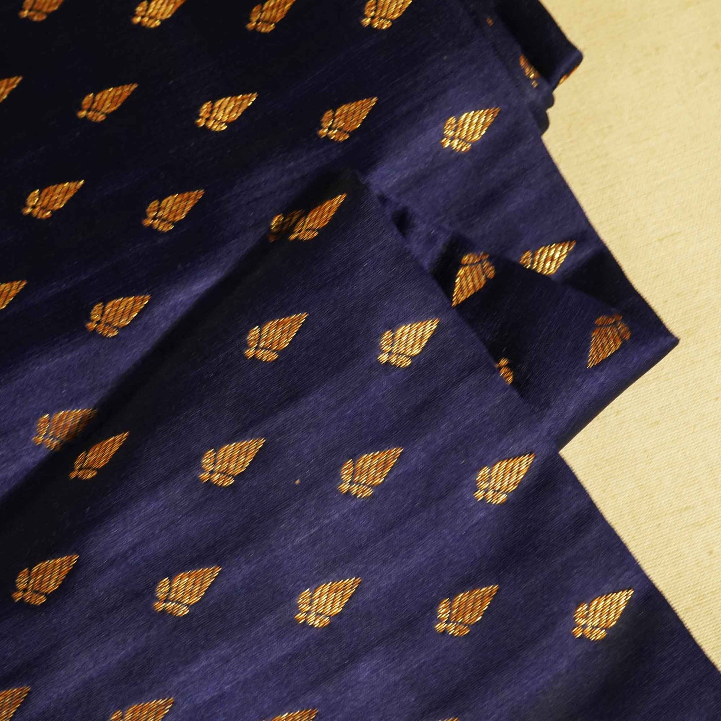 Navy Blue Banarasi Brocade 347 KRE-19222