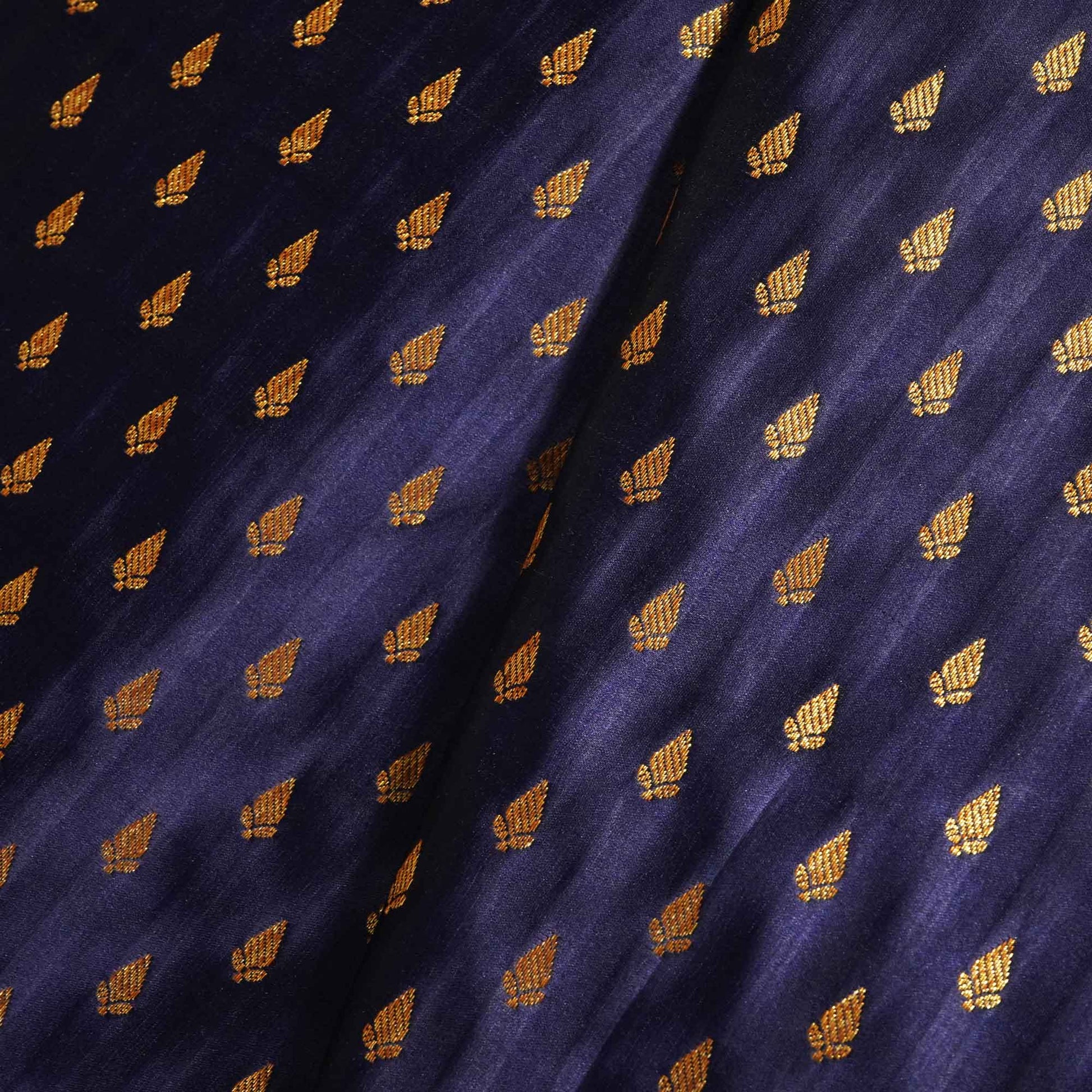 Navy Blue Banarasi Brocade 347 KRE-19222