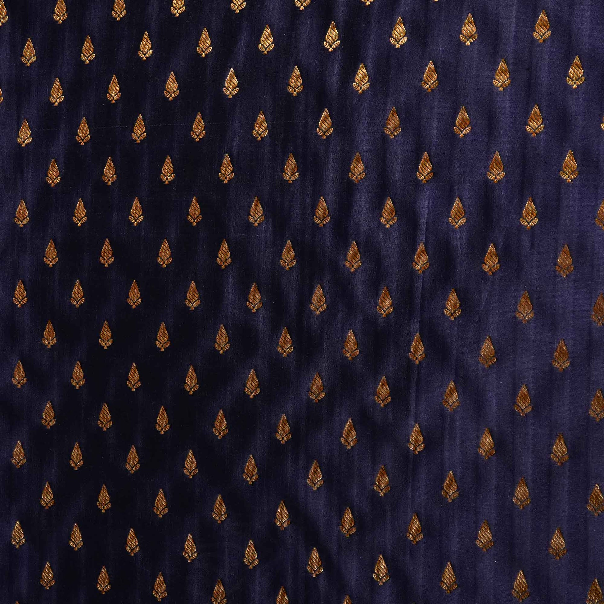 Navy Blue Banarasi Brocade 347 KRE-19222