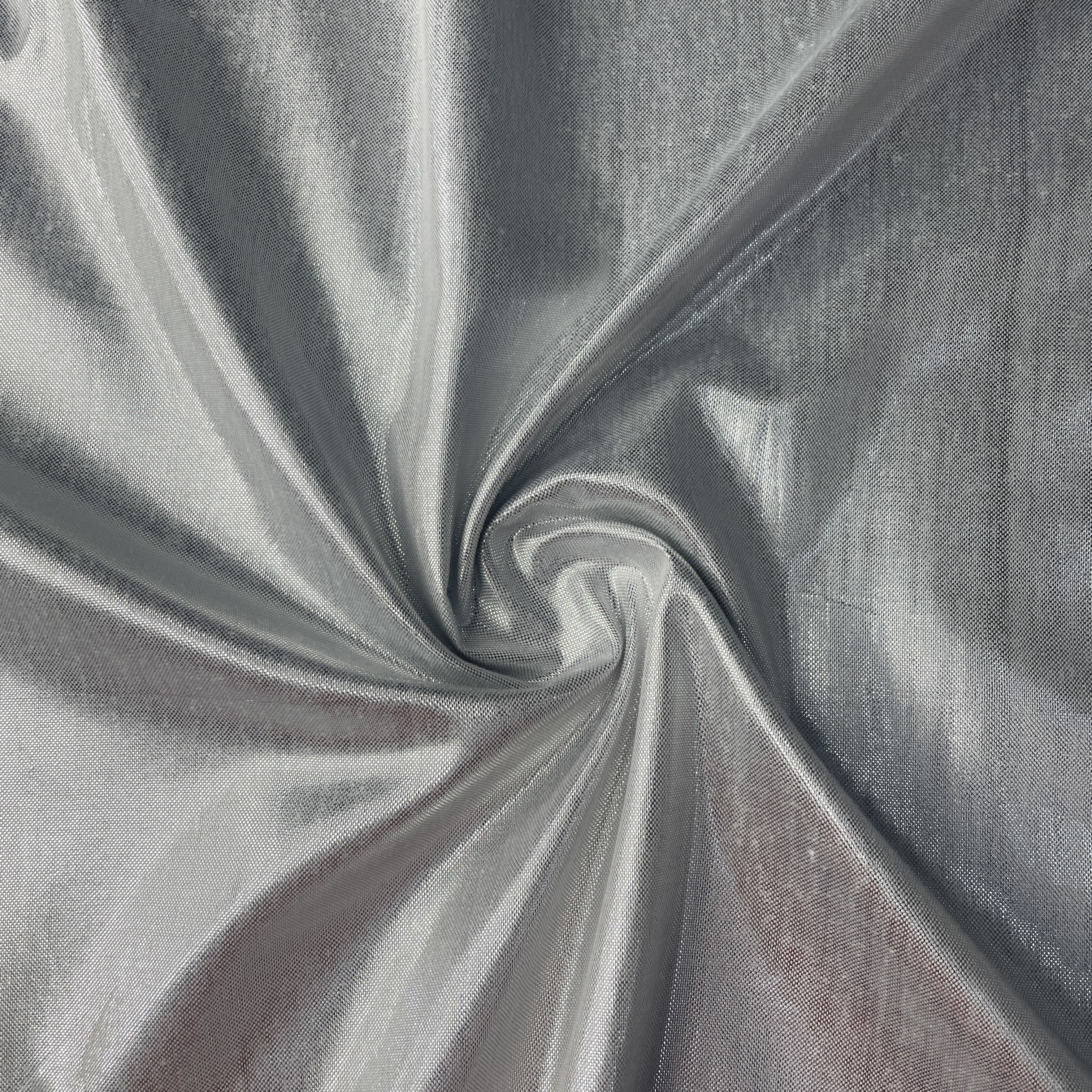 Silver Shimmer Brocade Fabric 19235