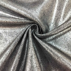 Black Solid Denim Foil Fabric CF-19324