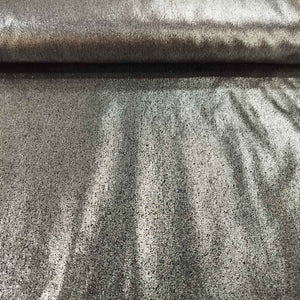 Black Solid Denim Foil Fabric CF-19324