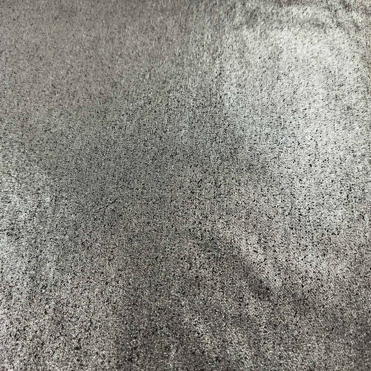 Black Solid Denim Foil Fabric CF-19324