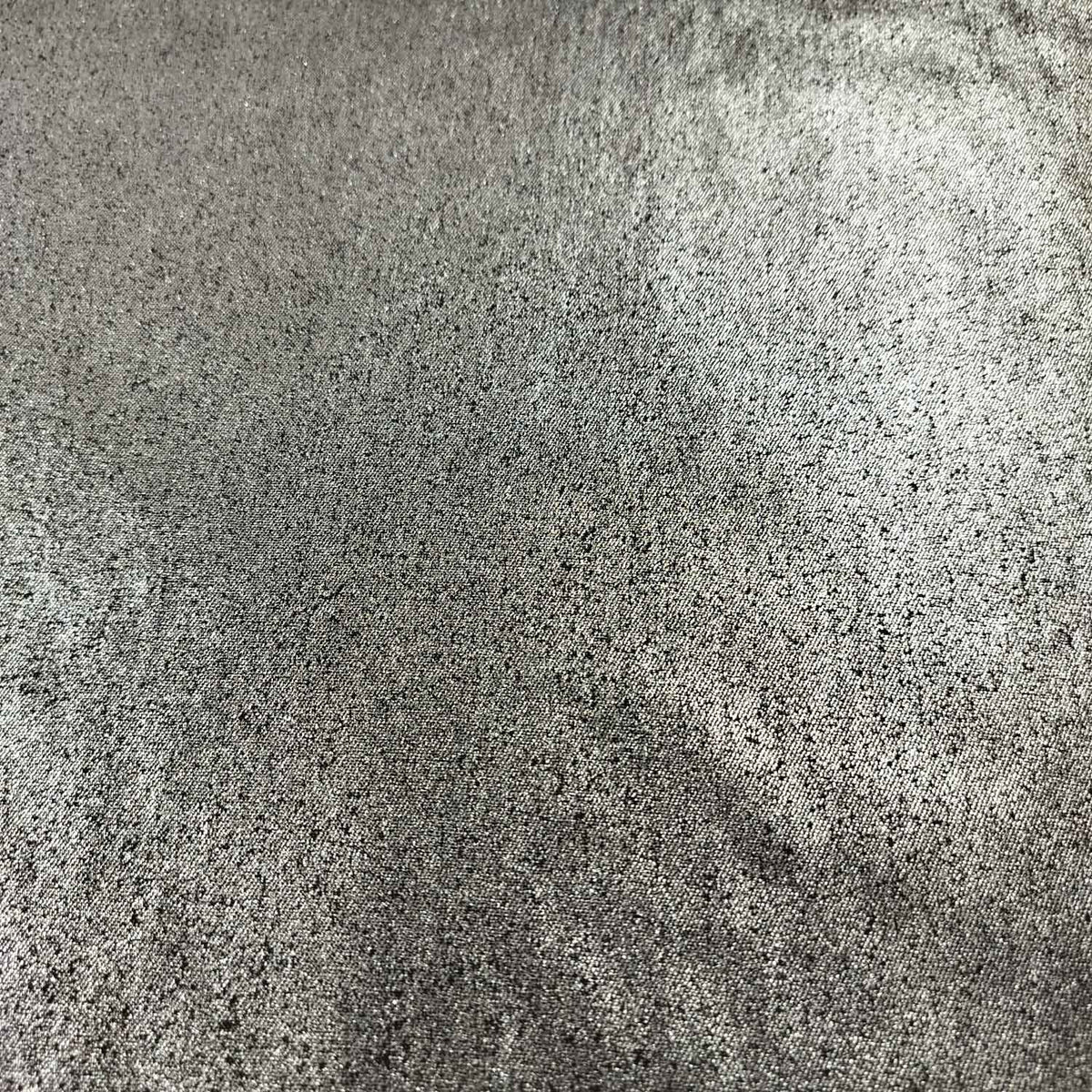 Black Solid Denim Foil Fabric CF-19324